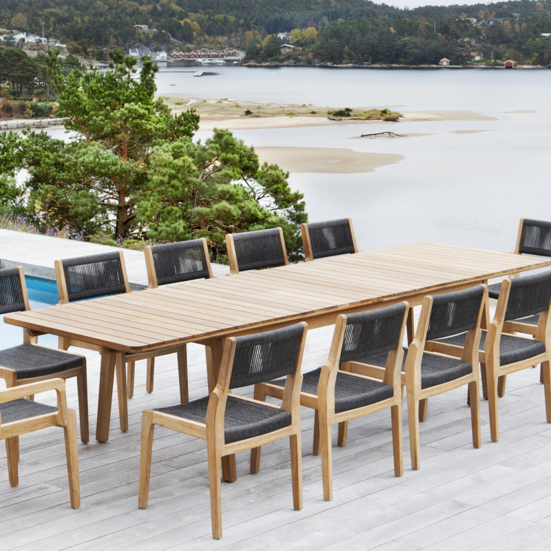 Skagen Large Rectangular Teak Extendable Outdoor Dining Table
