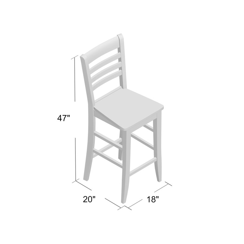 Espresso Solid Wood 30" Bar Height Stool