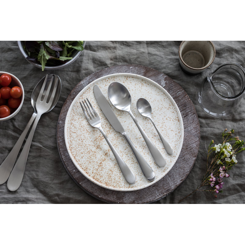 Natura Ice Silver Stainless Steel Flatware Set, 5 Pieces
