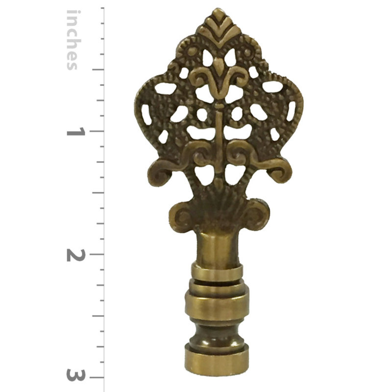 Antique Brass Vintage Key Design Lamp Finial Set
