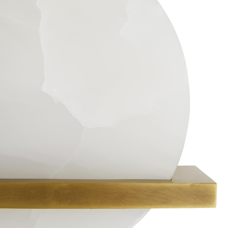Savion Bronze and Onyx 10" Mid-Century Wall Sconce