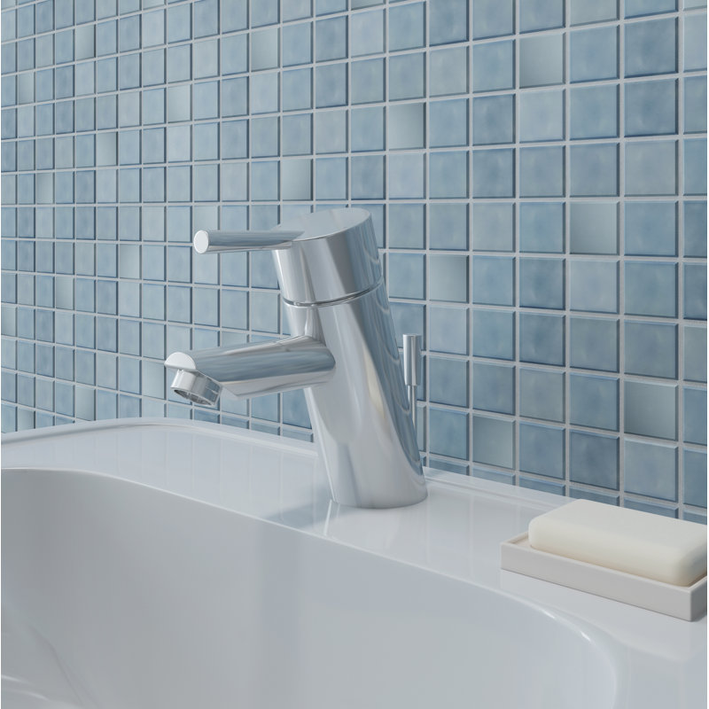 Sleek Olympia Single Hole Chrome Bathroom Faucet with Lever Handle