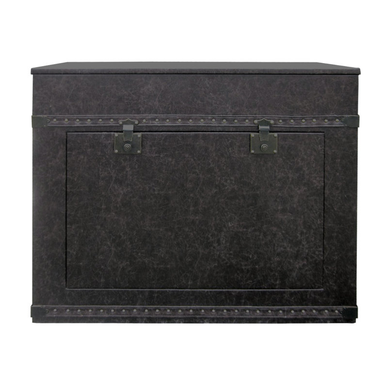Gray Leather Motorized TV Lift Cabinet with Mount