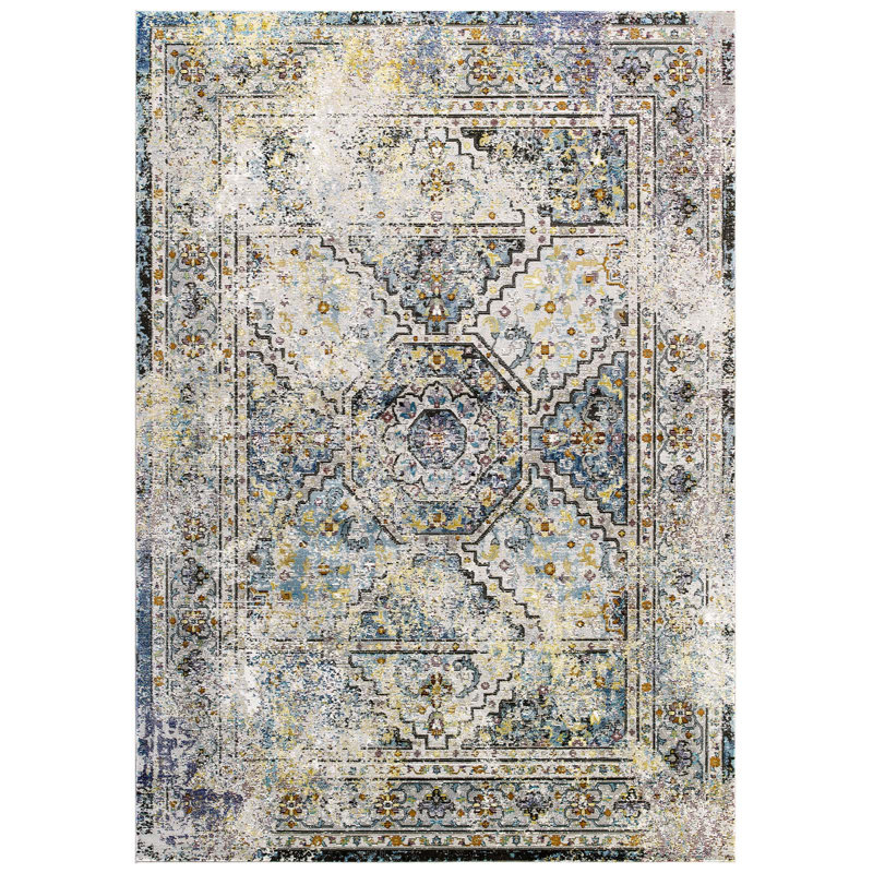 Multicolor Medallion 8' x 10' Synthetic Area Rug