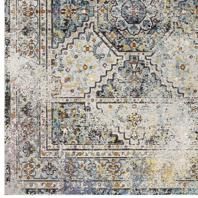 Multicolor Medallion 8' x 10' Synthetic Area Rug