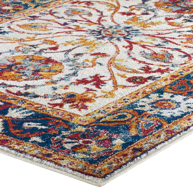 Samira Multicolored Vintage Floral Persian Medallion 8' x 10' Area Rug