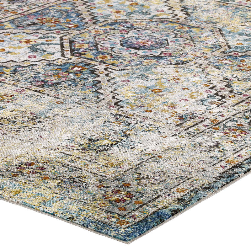 Multicolor Medallion 8' x 10' Synthetic Area Rug