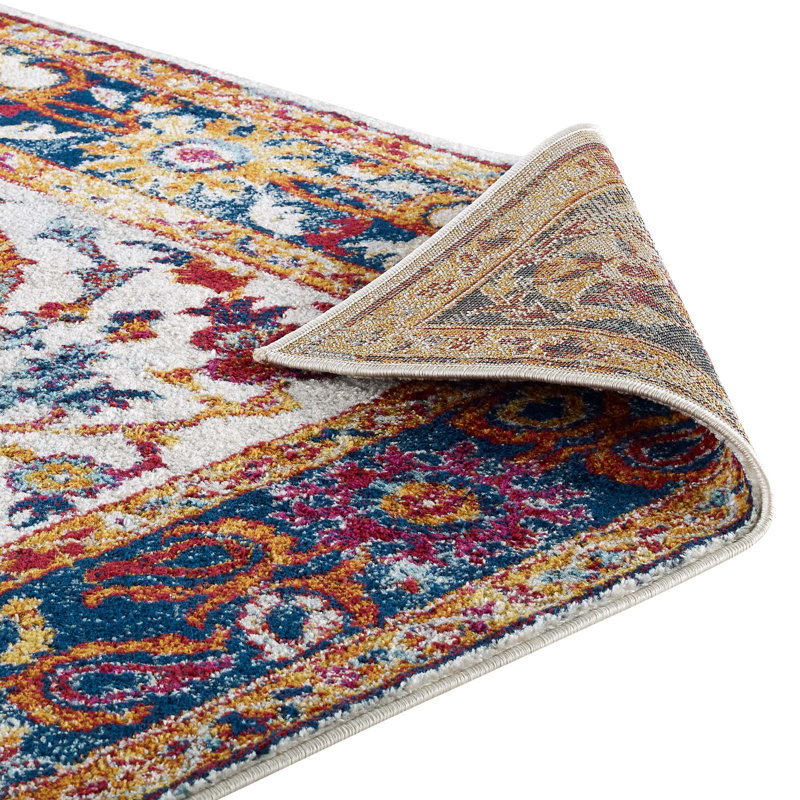 Samira Multicolored Vintage Floral Persian Medallion 8' x 10' Area Rug