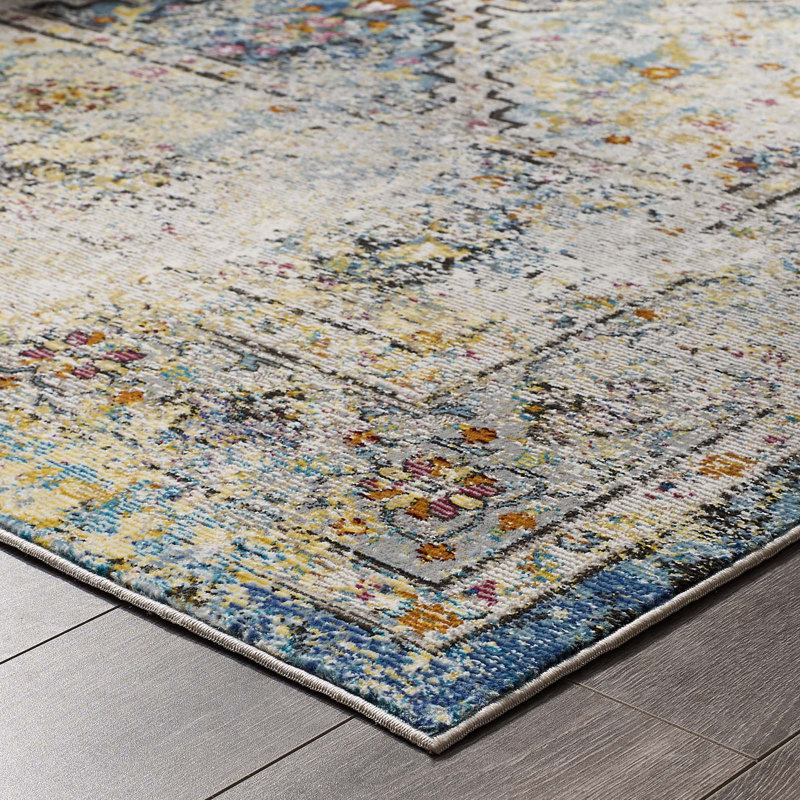 Multicolor Medallion 8' x 10' Synthetic Area Rug