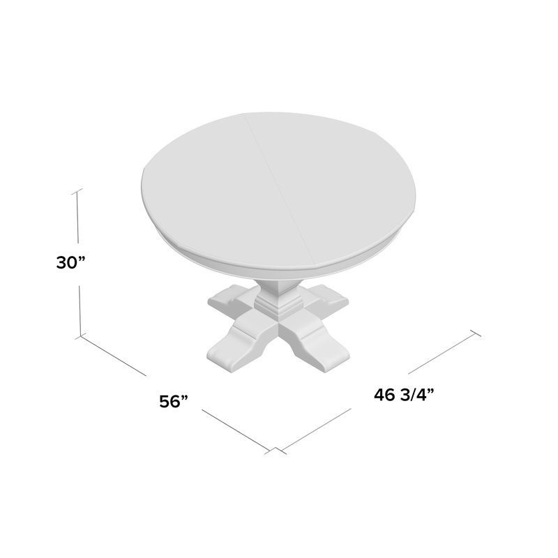 Round Reclaimed Oak Extendable Dining Table
