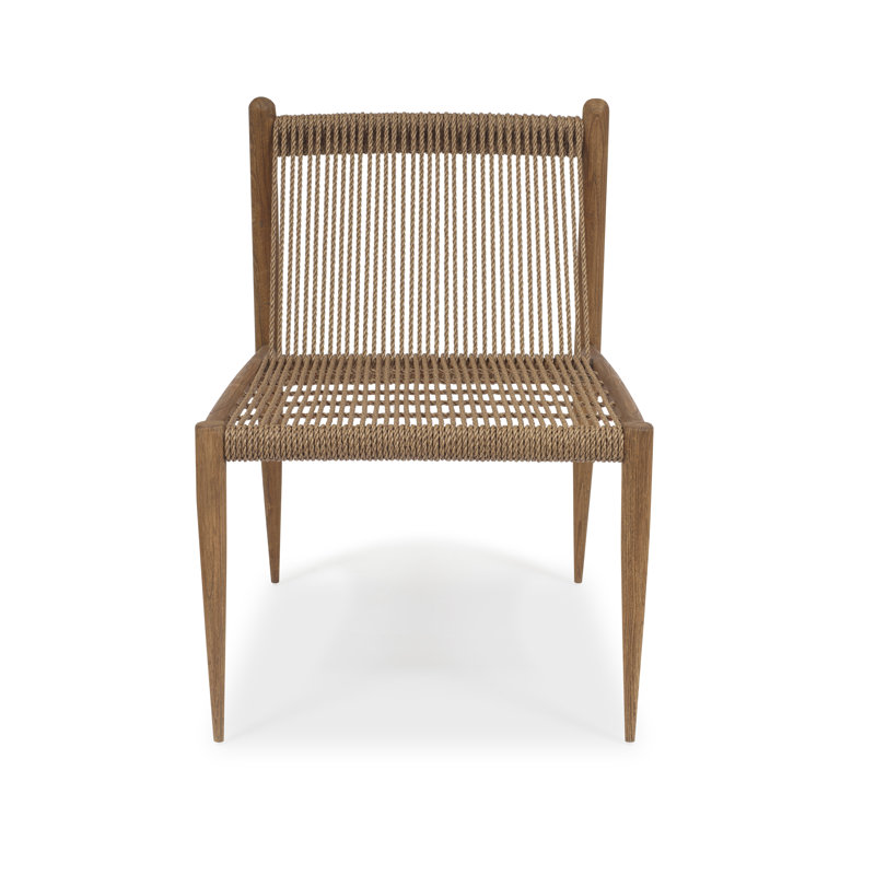 Montauk Praline Brown Solid Wood Upholstered Side Chair