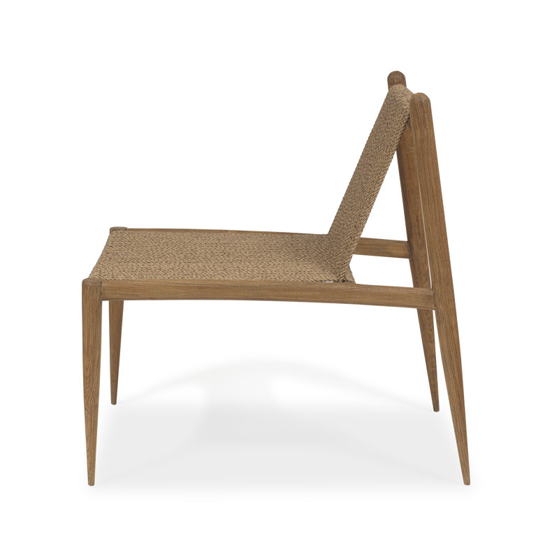 Montauk Praline Brown Solid Wood Upholstered Side Chair