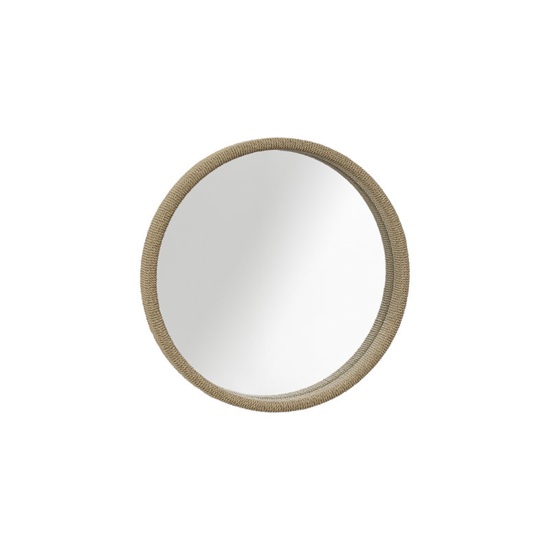 Capri Natural Seagrass 36" Round Wall Mirror