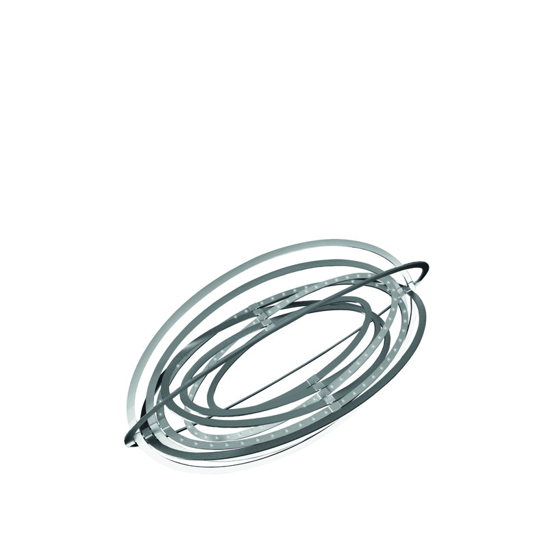 Copernico Silver Grey LED Suspension Lamp with Adjustable Ellipses