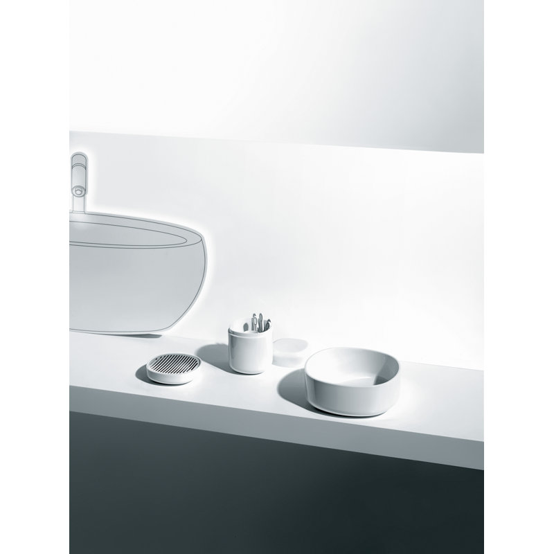 White Minimalist Cotton Swabs Holder