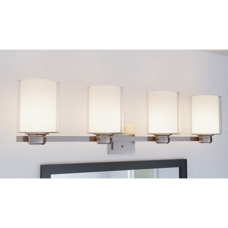 Oslo 34.6" Satin Nickel Energy Star 4-Light LED Vanity
