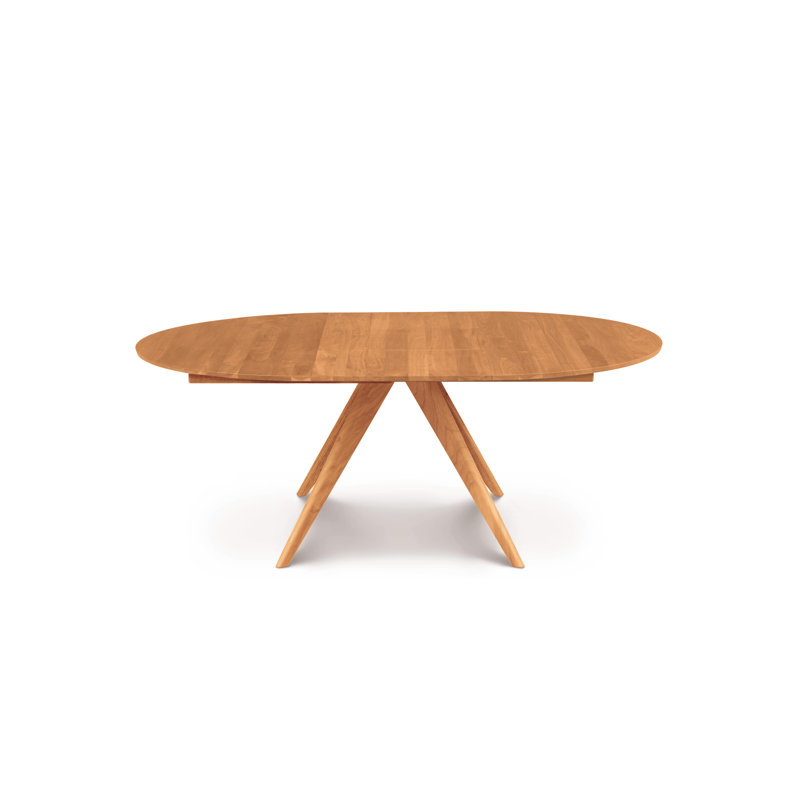 Catalina Mid-Century Modern Extendable Wood Dining Table