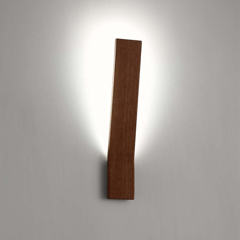 Sleek Black LED Sconce with Clear Diffuser - Dimmable, 11" H