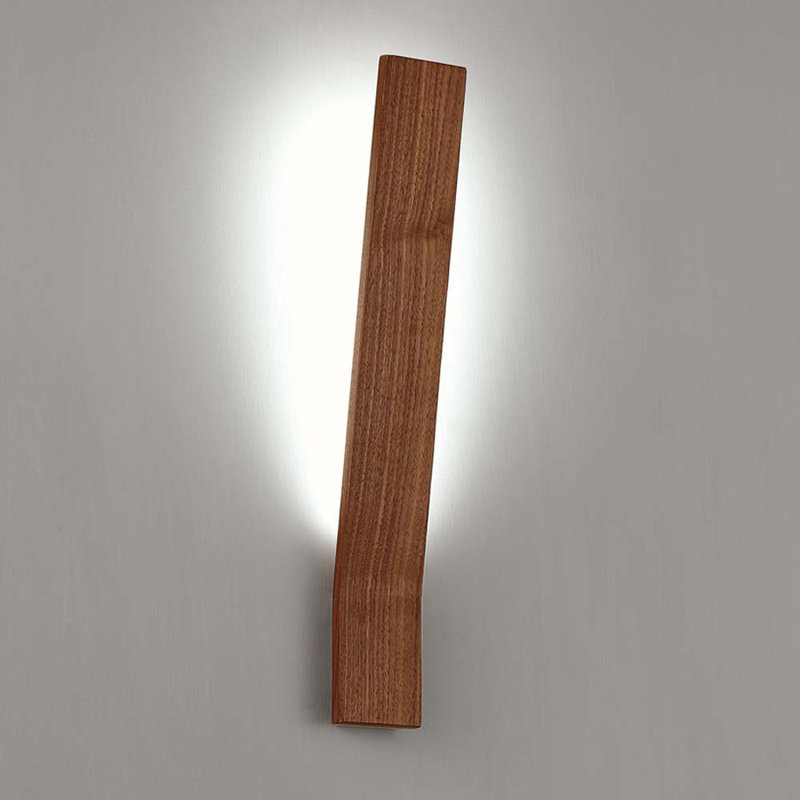 Sleek Black LED Sconce with Clear Diffuser - Dimmable, 11" H