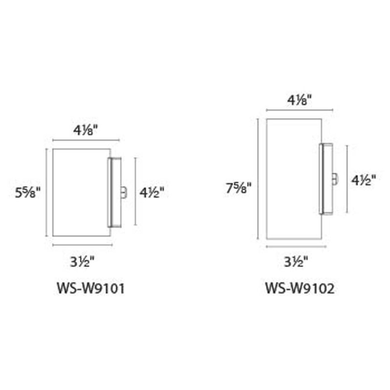 Vessel White Aluminum LED Wall Light with Silk Screened Glass