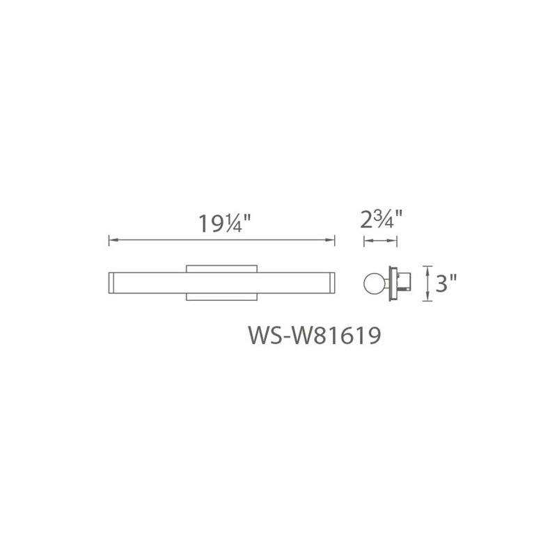 Sabre Brushed Aluminum LED Cylinder Vanity Light with Dimmable Acrylic Shade