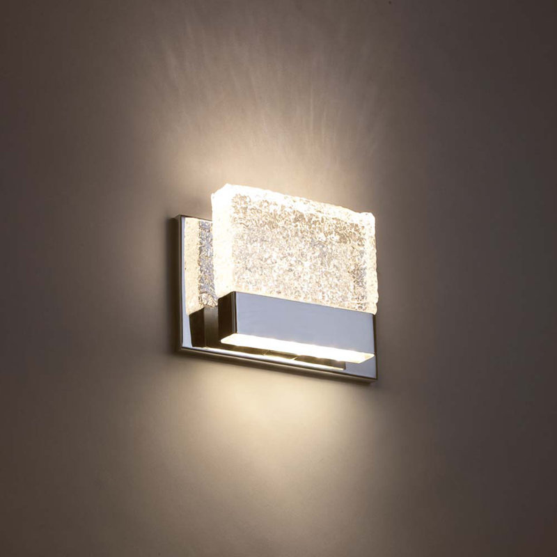 Chrome and Clear Glass LED Wall Sconce
