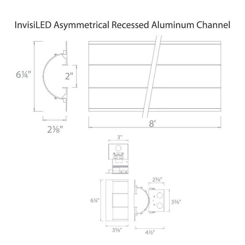 White Aluminum Indoor/Outdoor LED Strip Channel
