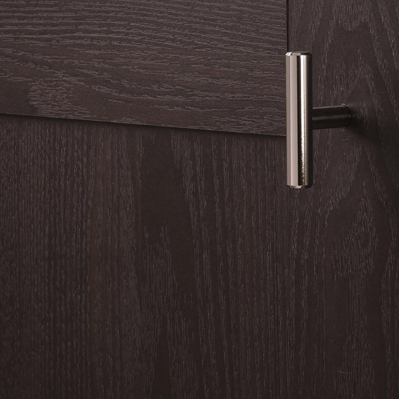 Polished Chrome T-Shaped Bar Cabinet Knob with Mounting Hardware