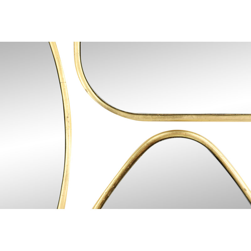 CosmoLiving Glamorous Gold Geometric Wall Mirror Set of 4