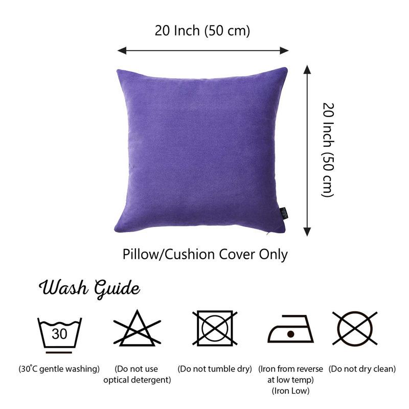 Claret Red 20" x 20" Polyester Pillow Covers Set of 2