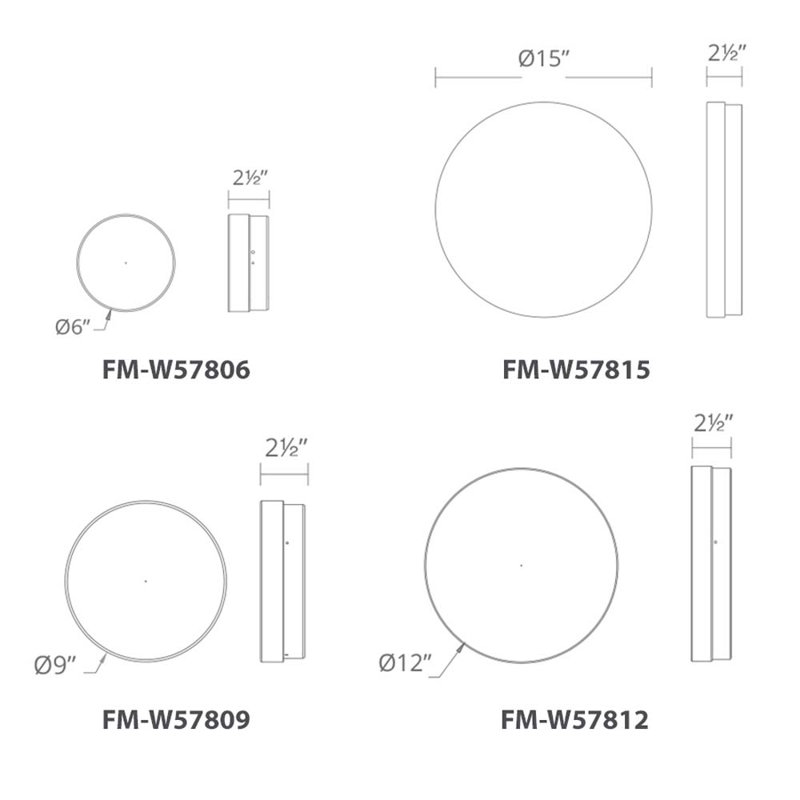 Modern 12" Silver Stainless Steel LED Flush Mount