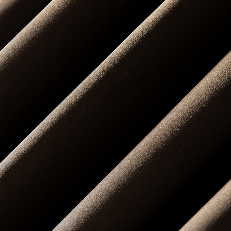 Brown Blackout Rod Pocket Polyester Insulated Drapes