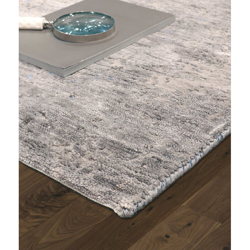 Cosmo Contemporary Hand-Knotted Silk & Wool 9' x 12' Area Rug