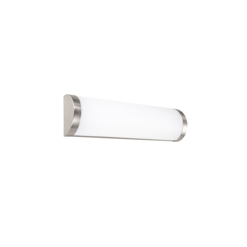 Sleek Brushed Nickel Outdoor Dimmable LED Vanity Light