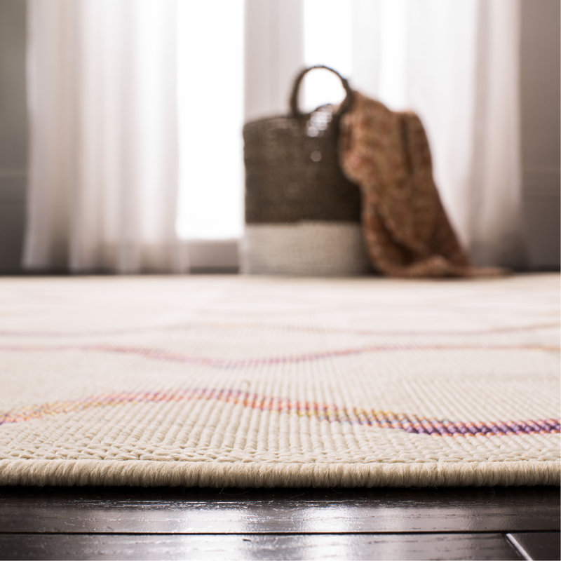 Multicolor Stripe Tufted Handmade Rectangular Rug