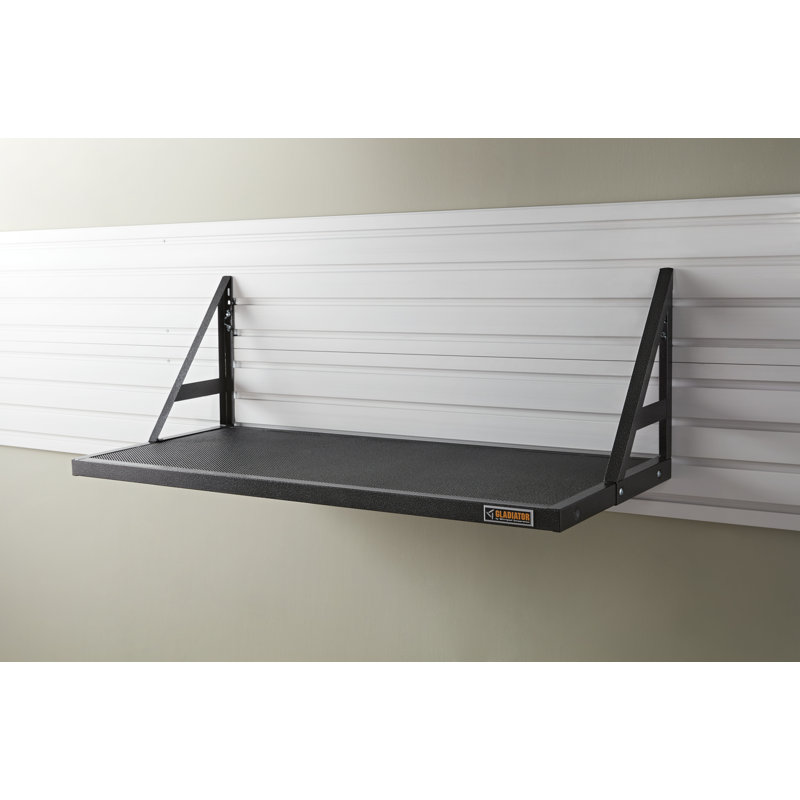 45" Heavy Duty Steel Mesh Wall Shelf in Hammered Granite