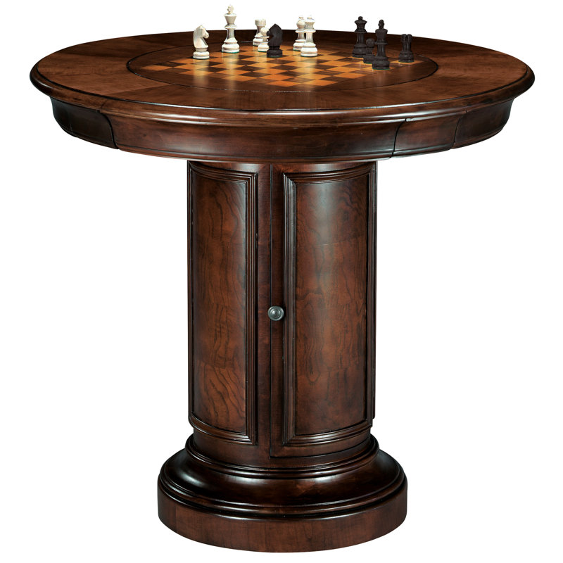 Ithaca Round Brown Wood Traditional Dining Table