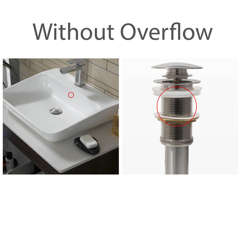 Brushed Nickel 9'' Pop-Up Bathroom Sink Drain