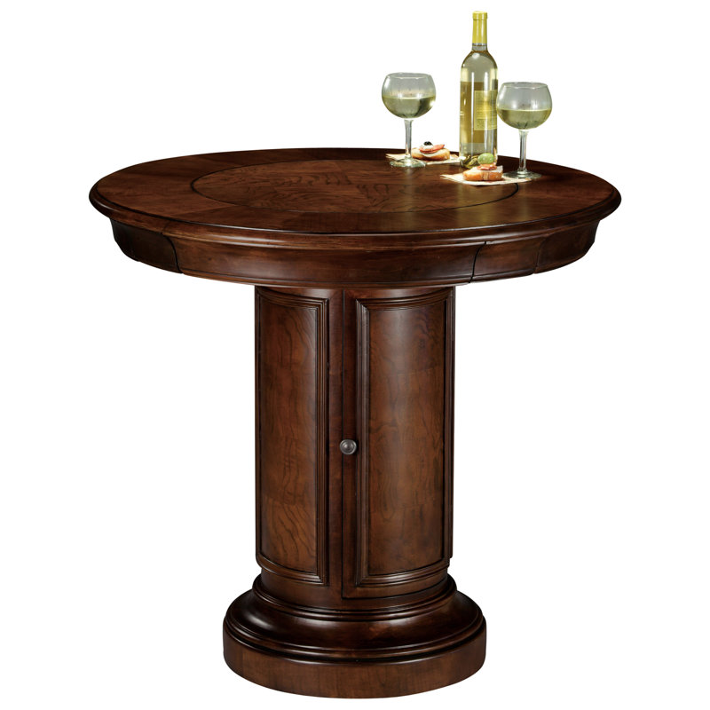 Ithaca Round Brown Wood Traditional Dining Table