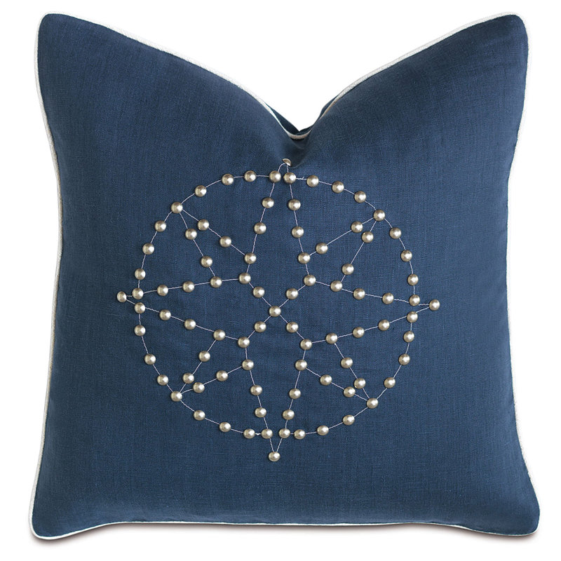 Washed Linen Square Pillow Cover with Insert