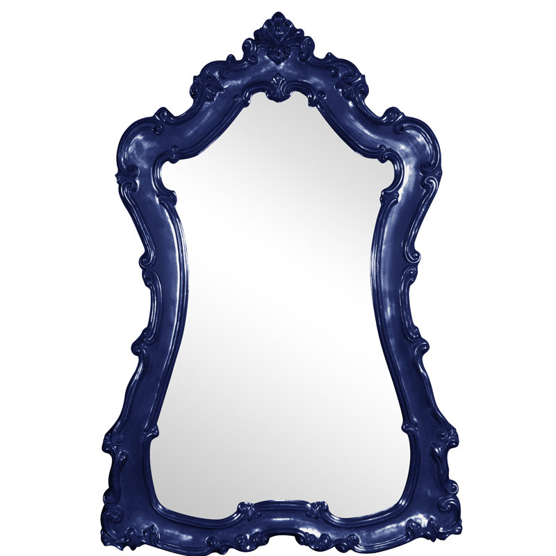 Ornate Champagne Silver Leaf Vertical Glass Mirror