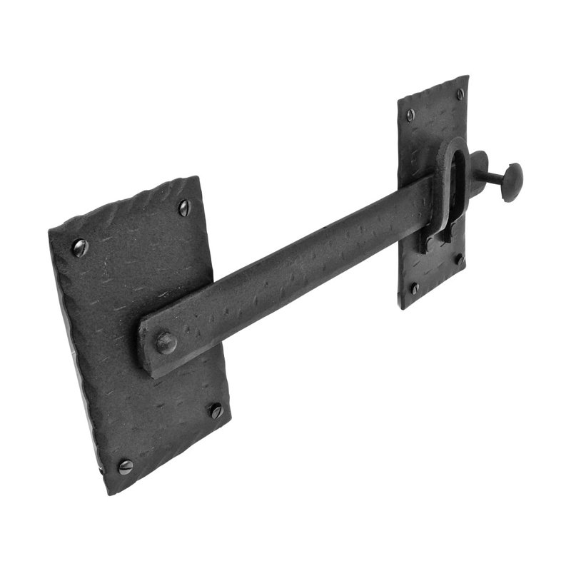 12" Black Wrought Iron Gate and Door Latch Set