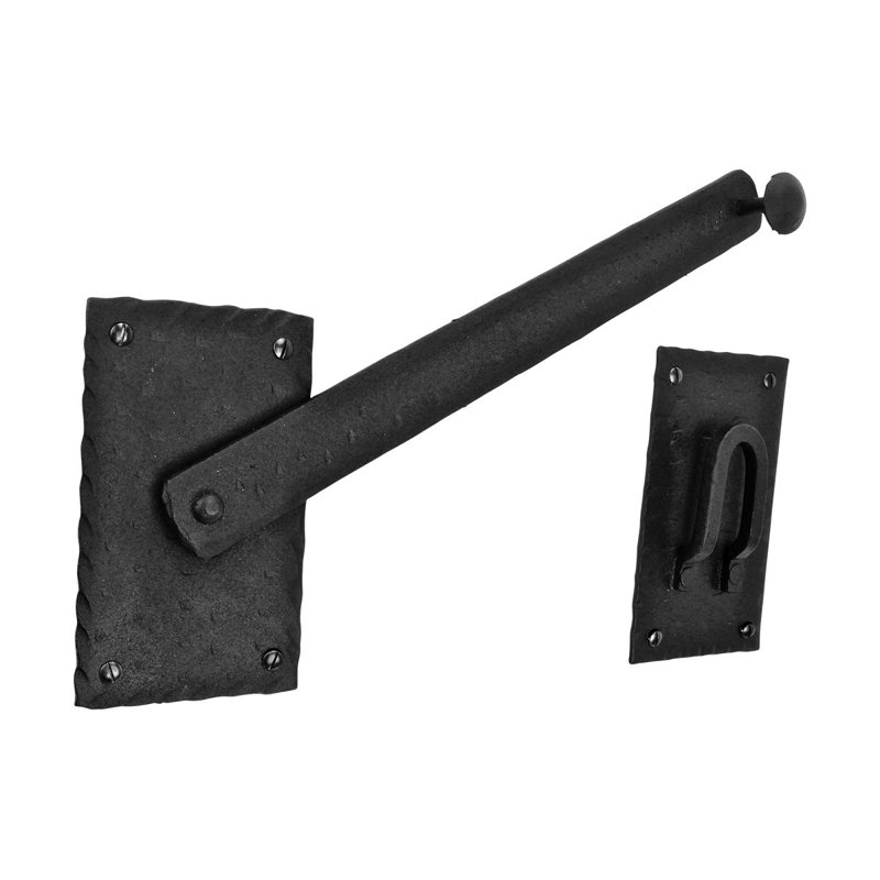 12" Black Wrought Iron Gate and Door Latch Set