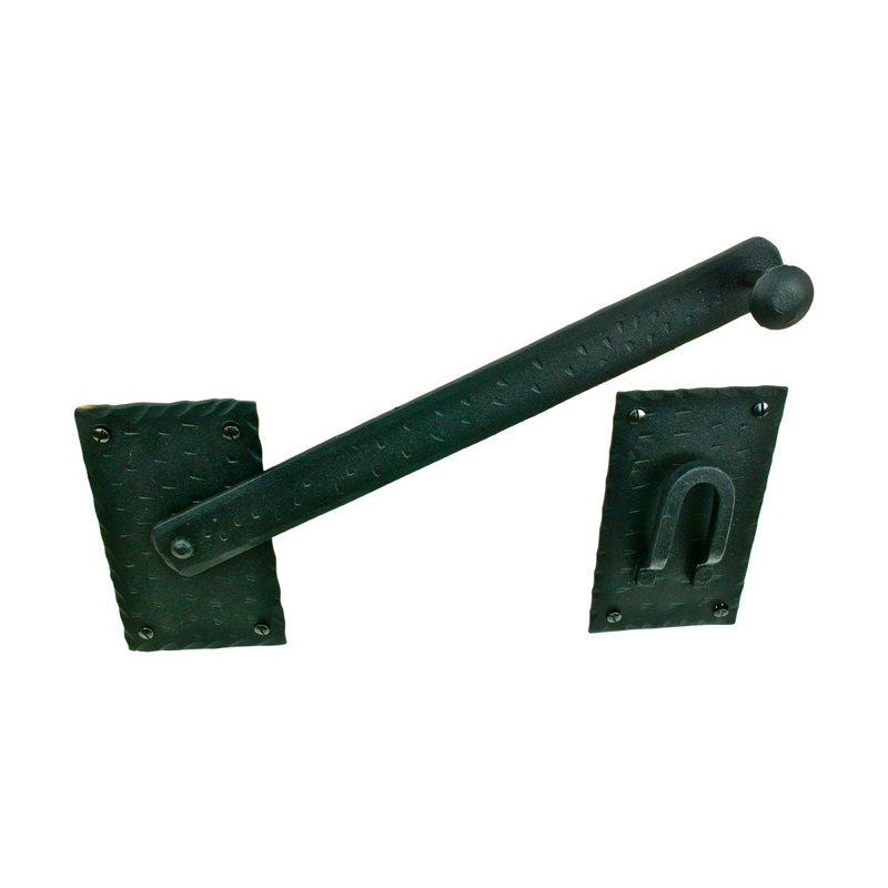 12" Black Wrought Iron Gate and Door Latch Set