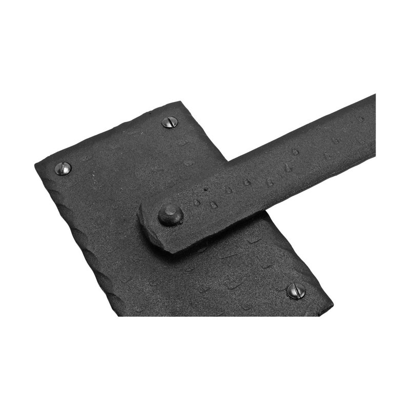 12" Black Wrought Iron Gate and Door Latch Set
