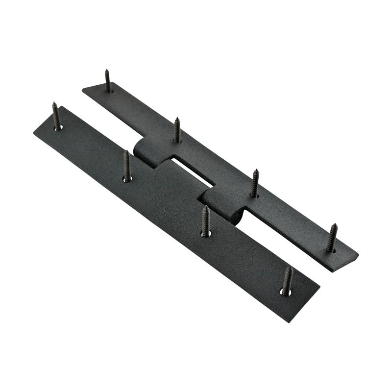7" Black Wrought Iron H-Style Gate Hinges with RSF Finish
