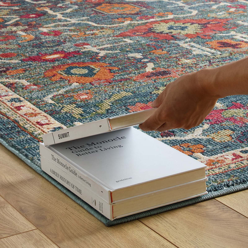 Tribute Vintage Floral Distressed 8' x 10' Multicolor Area Rug