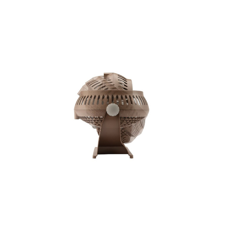 Compact Aerodynamic 10" Oscillating Desk/Floor Fan in Brown