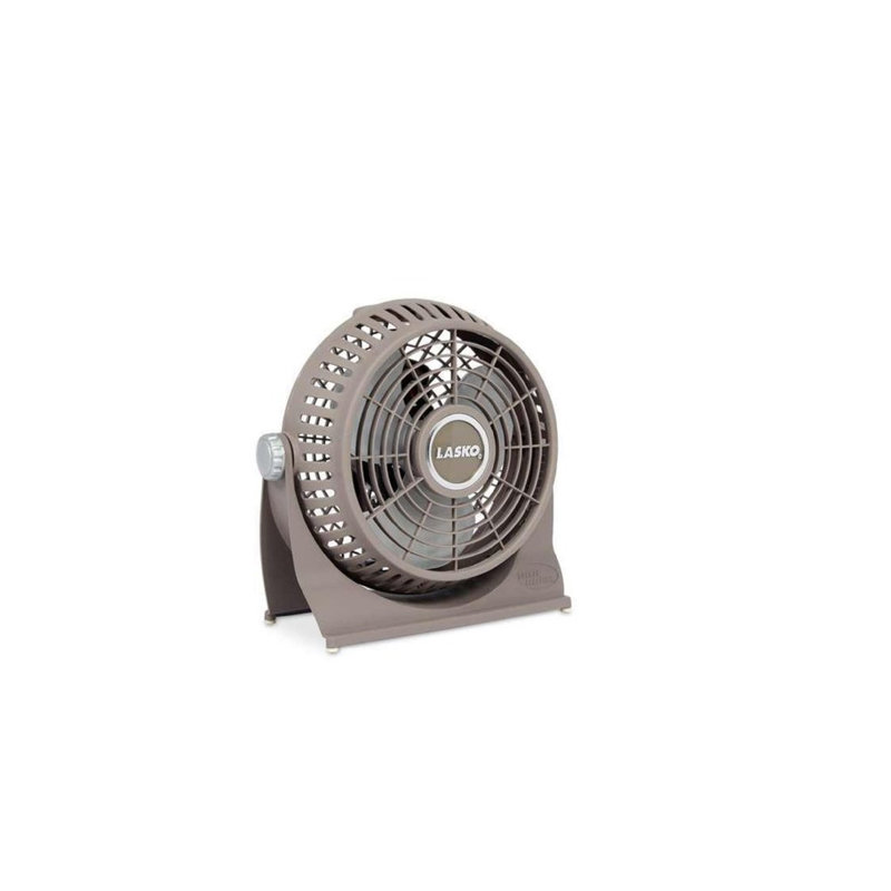 Compact Aerodynamic 10" Oscillating Desk/Floor Fan in Brown