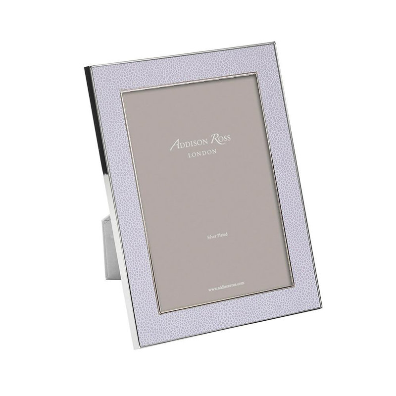 Silver Shagreen 5x7 Tabletop Picture Frame